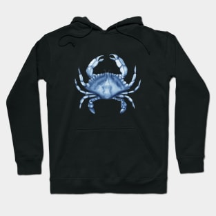 Watercolor blue crab Hoodie